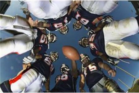 rugby team in a circle